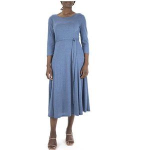 Blue Tie Waist Dress NWT